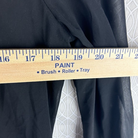 WORTHINGTON Black Sheer Blouse Size M  Ruffles Long Sleeve Vamp Grunge Fairy Y2K - Picture 8 of 9